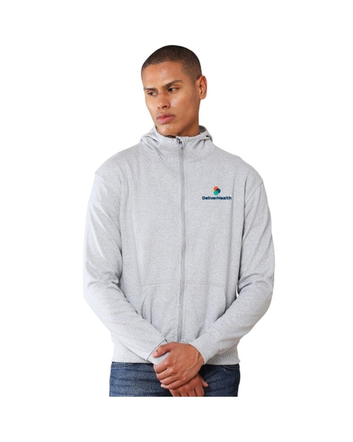 Greys & Blues Unisex Rocky Hoodie with Zip - Grey